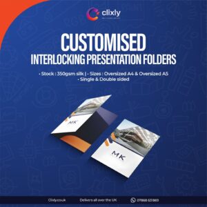 Customised Interlocking Presentation Folders