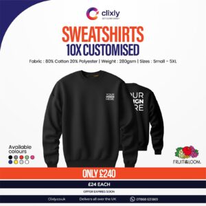 10X Customised SweatShirts