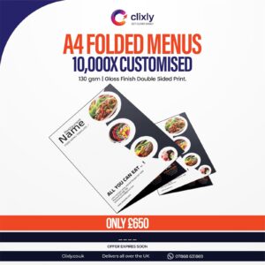 A4 Folded Menus
