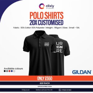 20X Customised Polo Shirts